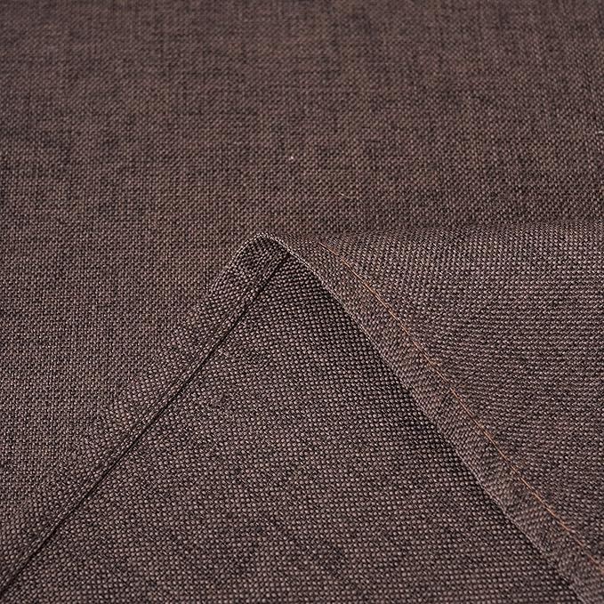 NLMUVW Brown Linen Tablecloth Rectangle, Chocolate Textured Table Cloth Farmhouse Water Resistant Table Cover for Kitchen Dining Coffee, 54 x 90 Inch
