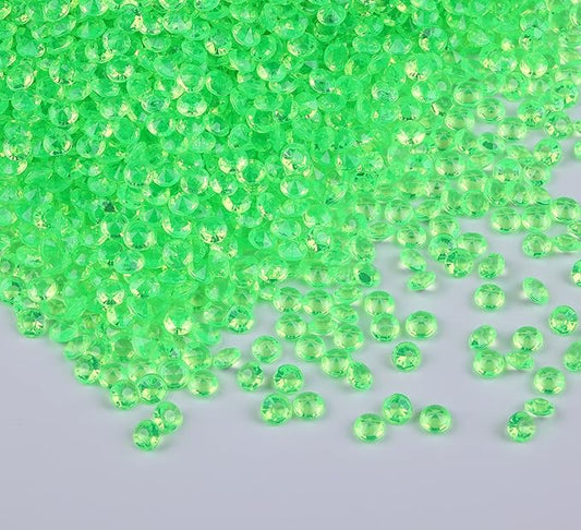 10000 pcs/Pack Wedding Table Scatter Confetti Crystals Acrylic Diamonds Vase Fillers 4.5 mm Rhinestones for Wedding, Bridal Shower, Vase Beads Decorations (Grass Green)