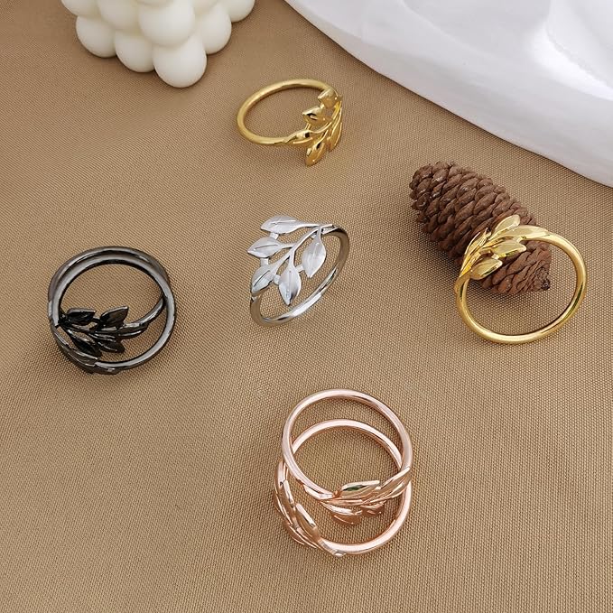 Napkin Ring, Metal Napkin Ring for Table Setting, Wedding, Holiday Party Table