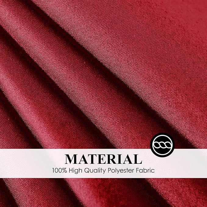 Round Tablecloth 120 Inch Tablecloth 2 Pack Red Table Cloths Washable Decorative Linen Polyester TableClothes Cover for Dining Table Banquets Buffet Parties and Wedding