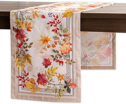Maison d' Hermine Table Runner 100% Cotton Single Layer Table Runners 48 inches Long for Thanksgiving Christmas Decorations Home Kitchen Dining Party Wedding (Amarante, 14.5" x 48")