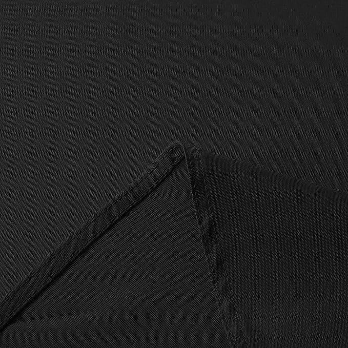 sancua Round Tablecloth - 108 Inch - Water Resistant Spill Proof Washable Polyester Table Cloth Decorative Fabric Table Cover for Dining Tables, Buffet Parties and Camping, Black