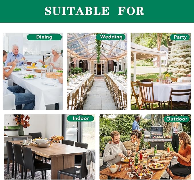 Biscaynebay Textured Fabric Square Tablecloths 60x60 Inch, Black Water Resistant Spill Proof Table Cloth Small Card Folding Table Covers for Dining, Kitchen, Wedding and Parties, Machine Washable
