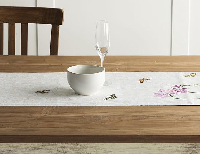 Maison d' Hermine Table Runner 100% Cotton Double Layer Table Runners 72 inches Long Decorative for Home Kitchen Dining Party Baby Shower Wedding Bridal Shower Spring Summer (Canton, 14.50" x 72")