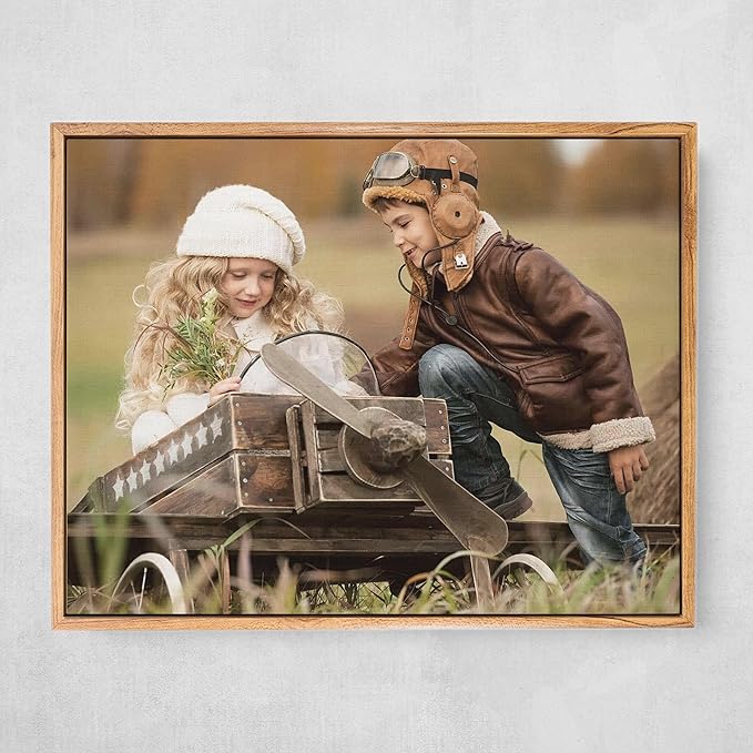 Personalized Custom Canvas Prints: Photo On Canvas (Light Brown, 12x18) Transform Your Photos into Stunning Framed Wall Art Digitally Printed Photo To Canvas Ideal for Home Decor, Gifts Keepsakes.