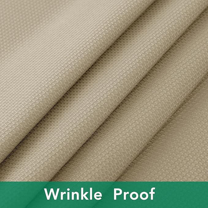 Biscaynebay Textured Fabric Square Tablecloths 70x70 Inches, Natural Water Resistant Spill Proof Card Table Cloth Folding Table Cover for Dining, Kitchen, Wedding and Parties, Machine Washable