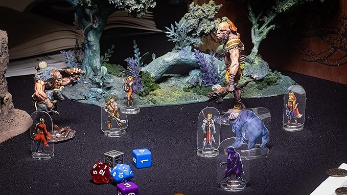 Arcknight Flat Plastic Miniatures: The Grove; 62 Unique Forest-Themed Minis for DND 5e and Pathfinder; Affordable, Skinny Figurines for Dungeons and Dragons and Other Tabletop RPG Games