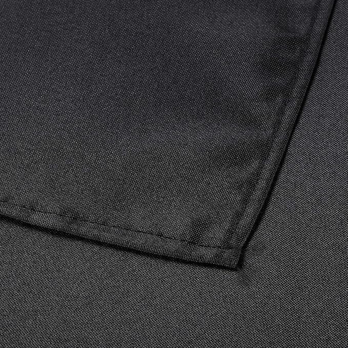 Ascoza 12pack 90x132 Inch Black Rectangular Tablecloth 8 Feet Table Cloth in Polyester Fabric for Wedding/Banquet/Restaurant/Parties