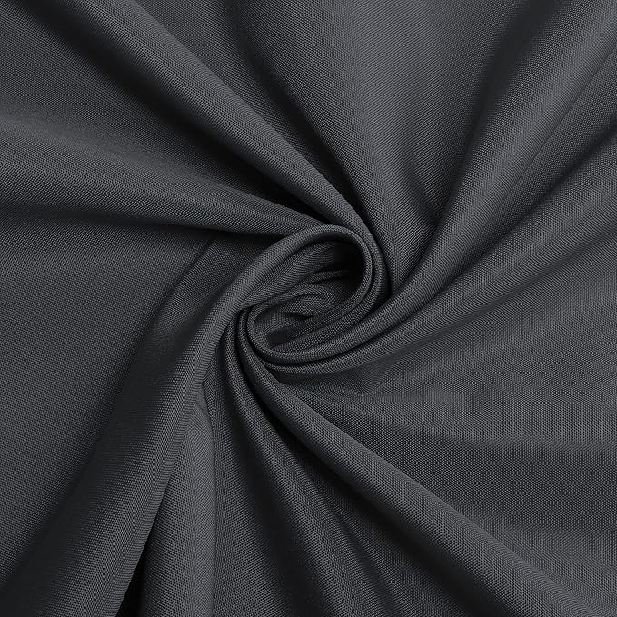 sancua Round Tablecloth - 120 Inch - Water Resistant Spill Proof Washable Polyester Table Cloth Decorative Fabric Table Cover for Dining Tables, Buffet Parties and Camping, Grey