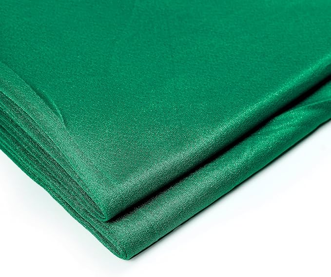 VDS Pack of 3 Panel (30 Inch X 20 Feet) Wedding Arch Draping Fabric Sheer Chiffon Fabric Drapery for Wedding Ceremony Reception Swag Backdrop Canopy Chuppah ARBO Altars Decoration (Emerald)