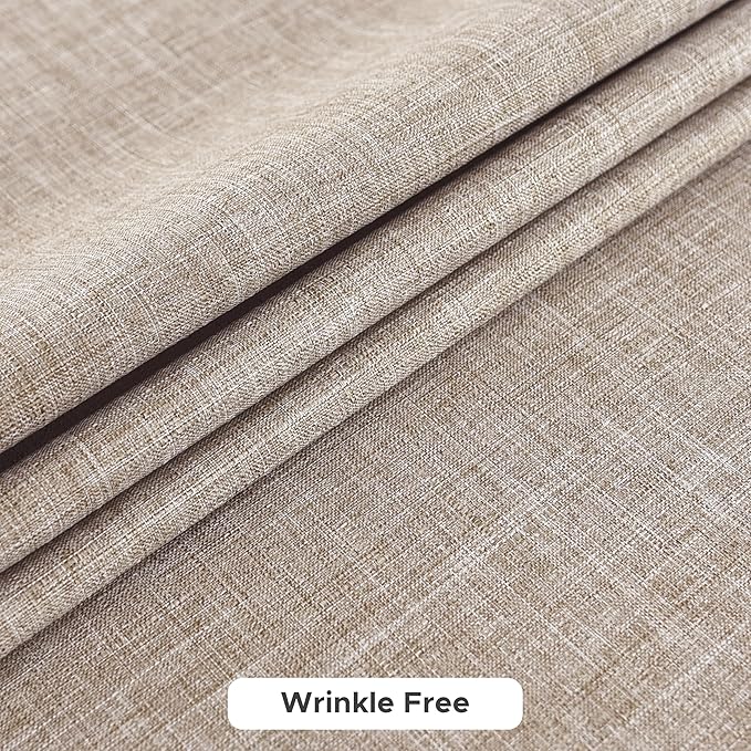 Fitable Faux Linen Tablecloths for Rectangle Tables: Water & Stain Resistant Farmhouse Table Cloth, Washable Burlap Textured Table Covers for Kitchen Dining Party(2 Pack, 60x102 Inch, Nature)