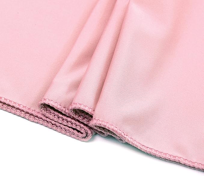 VDS Pack of 75 PCS | Dusty Rose | Spandex Chair Sashes Bows Without Buckle | Stretch Elastic Banquet Universal Folding Chair Band Tie with for Wedding Party Conference Celebration Event Decoration