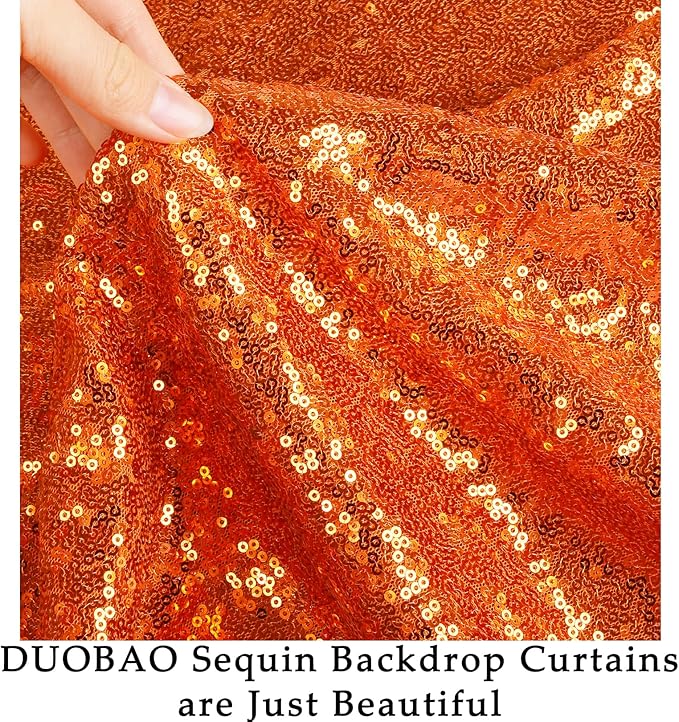 DUOBAO 10x10ft Double-Sided Coral Sequin Backdrop | Sparkling Photography Studio Background for Graduation, Wedding, Birthday, Live Stream