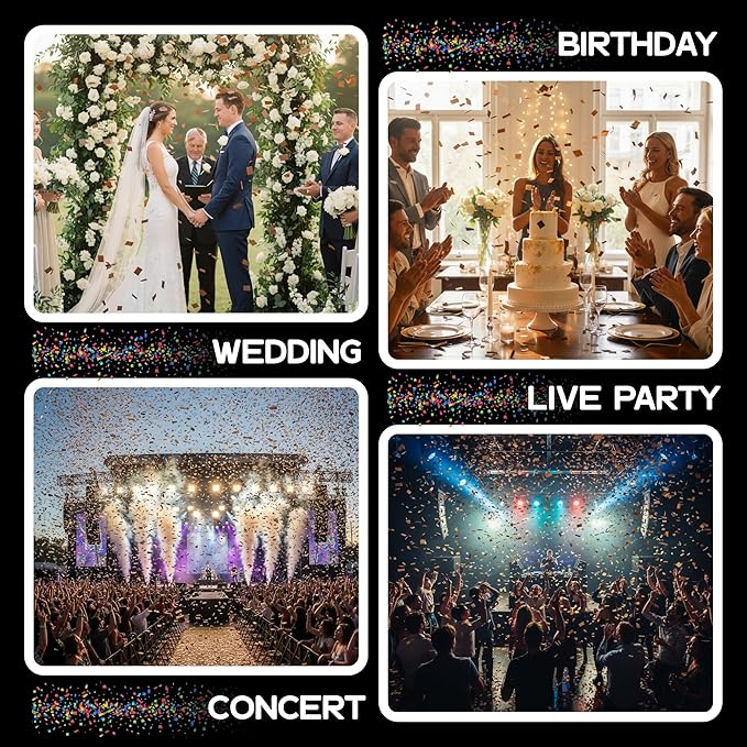 Ultimate Confetti, Brown Biodegradable Confetti - Rectangular Fluttering Tissue Paper Confetti for Cannon and Launcher use – Mother’s Day Confeti, Wedding, Parties and Live Events - 1 lb, 16 oz