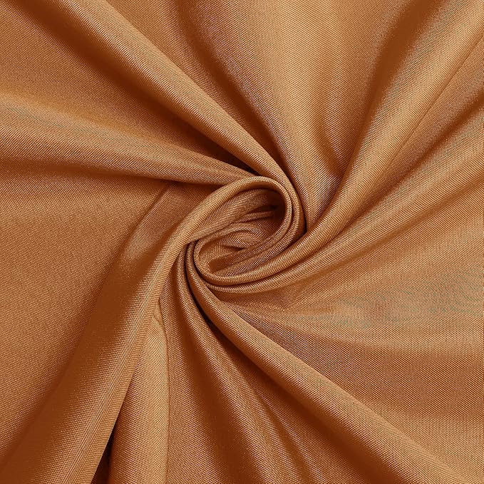 sancua Round Tablecloth 60 Inch(Fits 20-48 Inch Tables) - Water Resistant Spill Proof Washable Polyester Fall Table Cloth Decorative Fabric Table Cover for Dining Tables Thanksgiving Parties, Bronze
