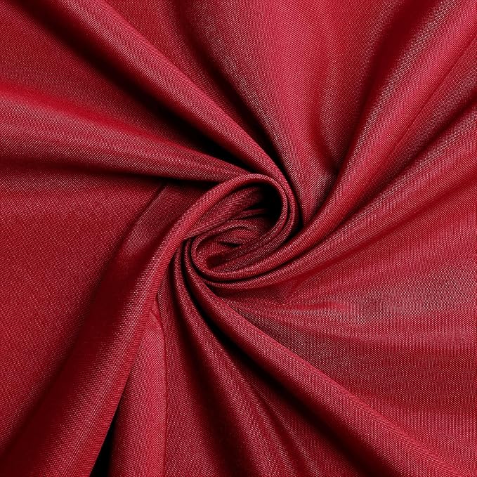 sancua Round Tablecloth - 80 Inch - Water Resistant Spill Proof Washable Polyester Table Cloth Decorative Fabric Table Cover for Dining Tables, Buffet Parties and Camping, Red