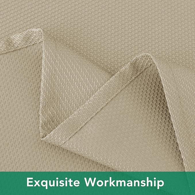 Biscaynebay Textured Fabric Square Tablecloths 70x70 Inches, Natural Water Resistant Spill Proof Card Table Cloth Folding Table Cover for Dining, Kitchen, Wedding and Parties, Machine Washable