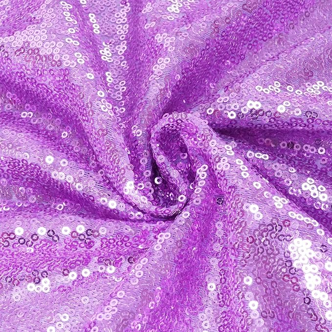 Eternal Beauty Lavender Sequin Backdrop, 4x7 Ft Glitter Background Curtains for Shimmer Photography Party Wedding Birthday Back Drop Decor