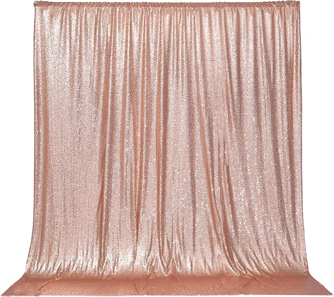 PartyDelight Rose Gold Sequin Backdrop Photography Curtain Special Events Party 6Ftx6Ft