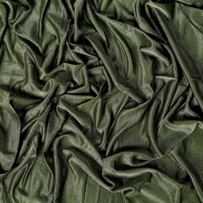 VDS Pack of 2 Panel (30 Inch X 20 Feet) Wedding Arch Draping Fabric Sheer Chiffon Fabric Drapery for Wedding Ceremony Reception Swag Backdrop Canopy Chuppah ARBO Altars Decoration (Olive)