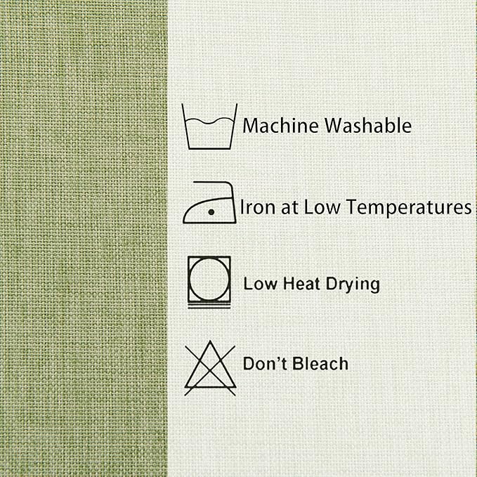 Hiasan Faux Linen Rectangle Tablecloth - Wrinkle and Stain Resistant Washable Table Cloth for Kitchen Dining Room Holiday Table Cover for Dinner, Green, 90 x 156 Inch