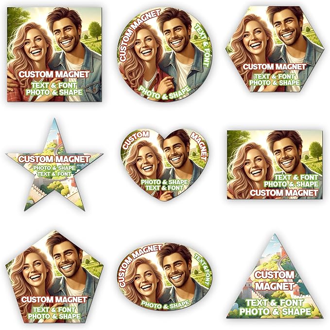 KETABAO – 14" Customizable Rectangle Magnetic Photo Frames - add Your Image to Your Refrigerator, Storage Cabinet or car Magnet