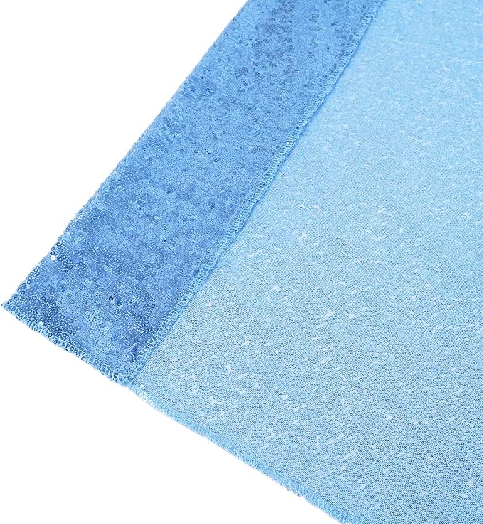 Poise3EHome Baby Blue Sequin Backdrop Curtain,8FT x 10FT Sequin Photography Backdrop Curtain for Party Decoration