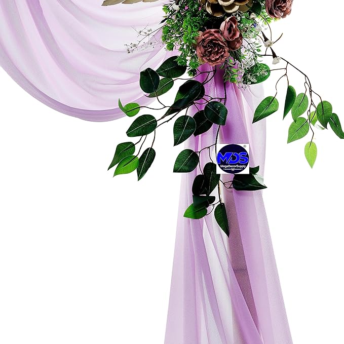 MDS Halloween Chiffon Draping Fabric - 1 Panel, 30" Wide x 20ft Long - Sheer Spooky Arbor & Canopy Drapery for Haunted House Backdrops, Party Ceilings, DIY Costumes & Themed Events - Orchid