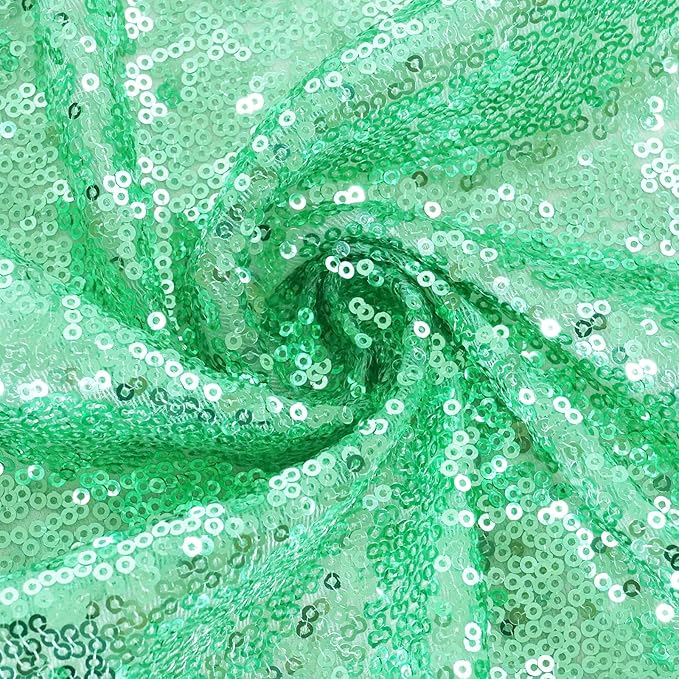 Eternal Beauty Mint Green Sequin Backdrop, 10x10 Ft Glitter Background Curtains for Shimmer Photography Party Wedding Birthday Back Drop Decor