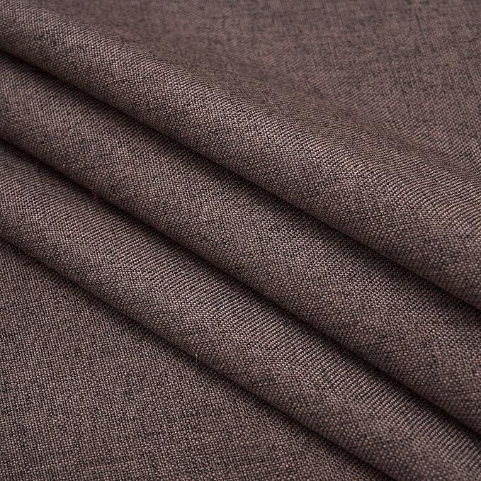 NLMUVW Brown Linen Tablecloth Rectangle, Chocolate Table Cloth Farmhouse Rectangular Table Cover for Kitchen Dining Coffee, 54 x 84 Inch
