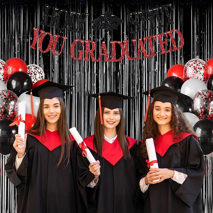 Melsan Halloween Party Decorations Tinsel Backdrop Streamers, Black Foil Fringe Curtains 3.2 ft x 8.2 ft for Halloween New Year Graduations Party Photo Booth Props Decorations, 2 Pack