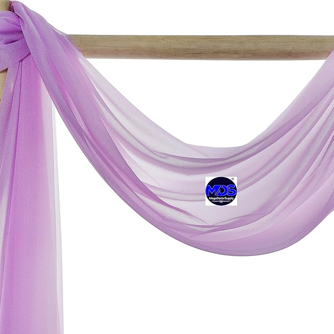 MDS Halloween Chiffon Draping Fabric - 1 Panel, 30" Wide x 50ft Long - Sheer Spooky Arbor & Canopy Drapery for Haunted House Backdrops, Party Ceilings, DIY Costumes & Themed Events - Orchid