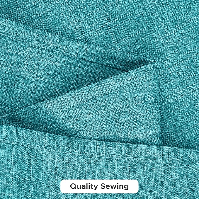 Fitable Square Table Cloth Linen Textured: Water & Stain Resistant Farmhouse Tablecloth, Washable Burlap Table Covers for Kitchen Dining Party(2 Pack, 54x54 Inch, Teal)