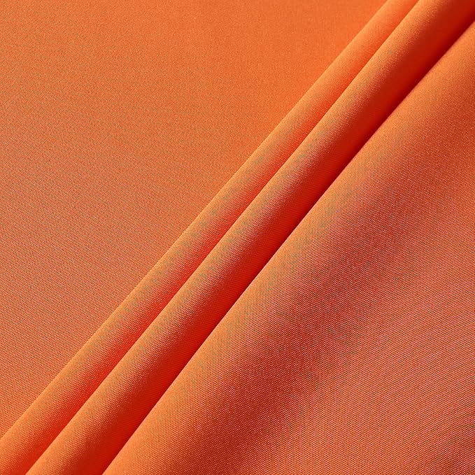 sancua Round Tablecloth - 108 Inch - Water Resistant Spill Proof Washable Polyester Table Cloth Decorative Fabric Table Cover for Dining Tables, Buffet Parties and Camping, Orange