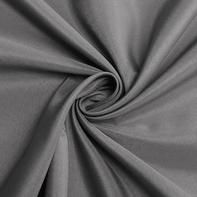 sancua Round Tablecloth - 90 Inch - Water Resistant Spill Proof Washable Polyester Table Cloth Decorative Fabric Table Cover for Dining Tables, Buffet Parties and Camping, Light Grey