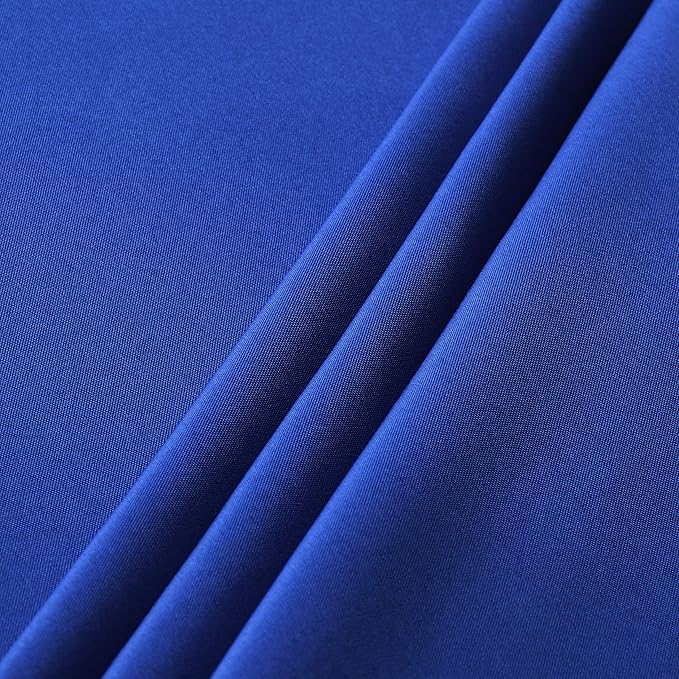 sancua Round Tablecloth - 90 Inch - Water Resistant Spill Proof Washable Polyester Table Cloth Decorative Fabric Table Cover for Dining Tables, Buffet Parties and Camping, Blue