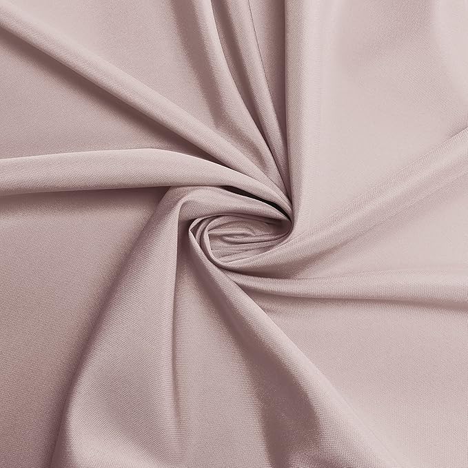 sancua Round Tablecloth - 90 Inch - Water Resistant Spill Proof Washable Polyester Table Cloth Decorative Fabric Table Cover for Dining Tables, Buffet Parties and Camping, Blush