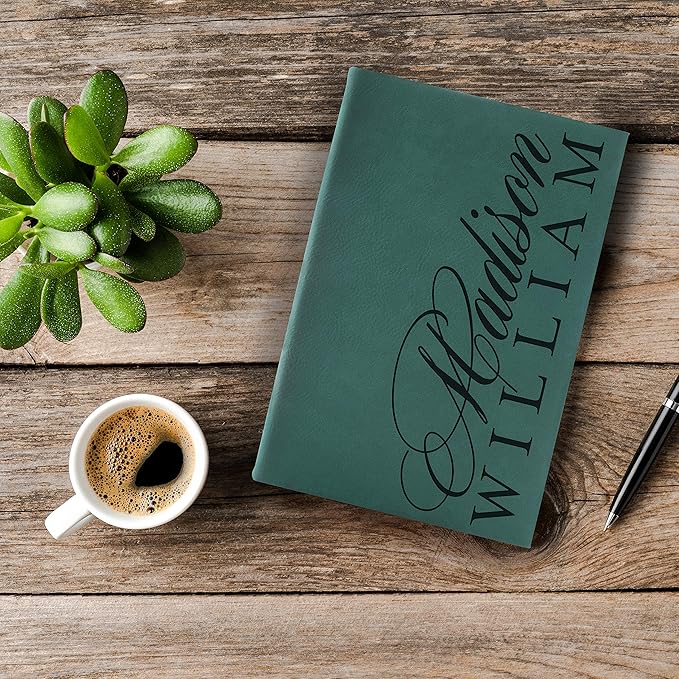 Personal Leather Journal Notebooks | 12 Design, 9 Color - Rustic | Journal for Women, Men - Custom Notebook to Write in - Diary for Girls, Women - Personalized Gift Idea for Girl, Boy, Mom and Dad