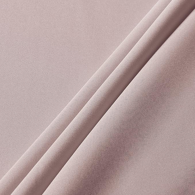 sancua Round Tablecloth - 90 Inch - Water Resistant Spill Proof Washable Polyester Table Cloth Decorative Fabric Table Cover for Dining Tables, Buffet Parties and Camping, Blush