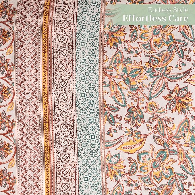 Maison d' Hermine Table Runner 100% Cotton Double Layer Table Runners 72 inches Long for Thanksgiving Christmas Decorations Home Kitchen Dining Party Wedding (Nila, 14.5" x 72")