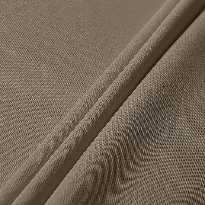 sancua Round Tablecloth - 90 Inch - Water Resistant Spill Proof Washable Polyester Table Cloth Decorative Fabric Table Cover for Dining Tables, Buffet Parties and Camping, Taupe