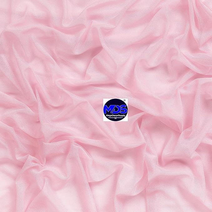 MDS Halloween Chiffon Draping Fabric - 1 Panel, 30" Wide x 75ft Long - Sheer Spooky Arbor & Canopy Drapery for Haunted House Backdrops, Party Ceilings, DIY Costumes & Themed Events - Blush Pink