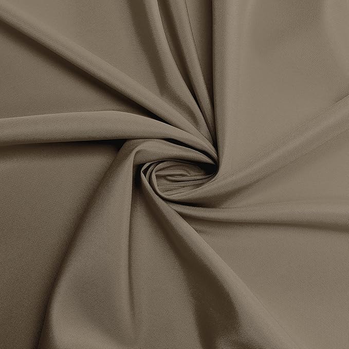 sancua Round Tablecloth - 90 Inch - Water Resistant Spill Proof Washable Polyester Table Cloth Decorative Fabric Table Cover for Dining Tables, Buffet Parties and Camping, Taupe