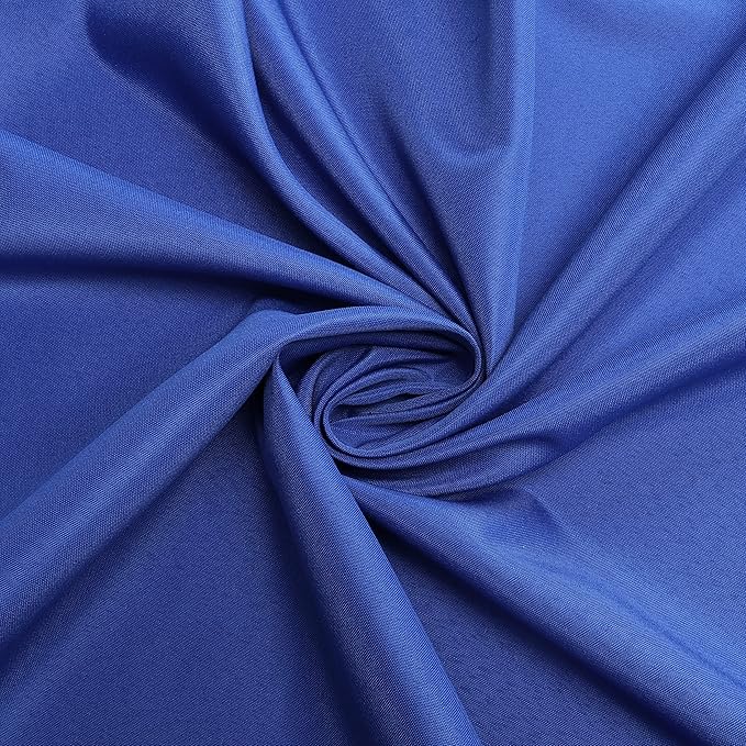 sancua Round Tablecloth - 48 Inch - Water Resistant Spill Proof Washable Polyester Table Cloth Decorative Fabric Table Cover for Dining Tables, Buffet Parties and Camping, Royal Blue