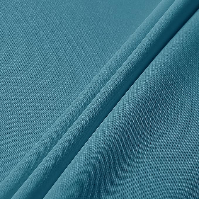 sancua Round Tablecloth - 90 Inch - Water Resistant Spill Proof Washable Polyester Table Cloth Decorative Fabric Table Cover for Dining Tables, Buffet Parties and Camping, Teal