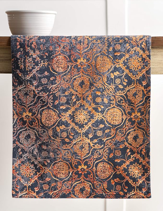 Maison d' Hermine Table Runner 100% Cotton Double Layer Table Runners 72 inches Long for Thanksgiving Christmas Decorations Home Kitchen Dining Party Wedding (Imperfection, 14.5" x 72")