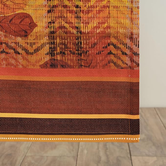 Maison d'Hermine Table Runner 100% Cotton Single Layer Table Runners 108 inches Long Decorative for Home Kitchen Dining Party Baby Shower Wedding Bridal Shower (Thanksgiving Tartan, 14.50" x 108")