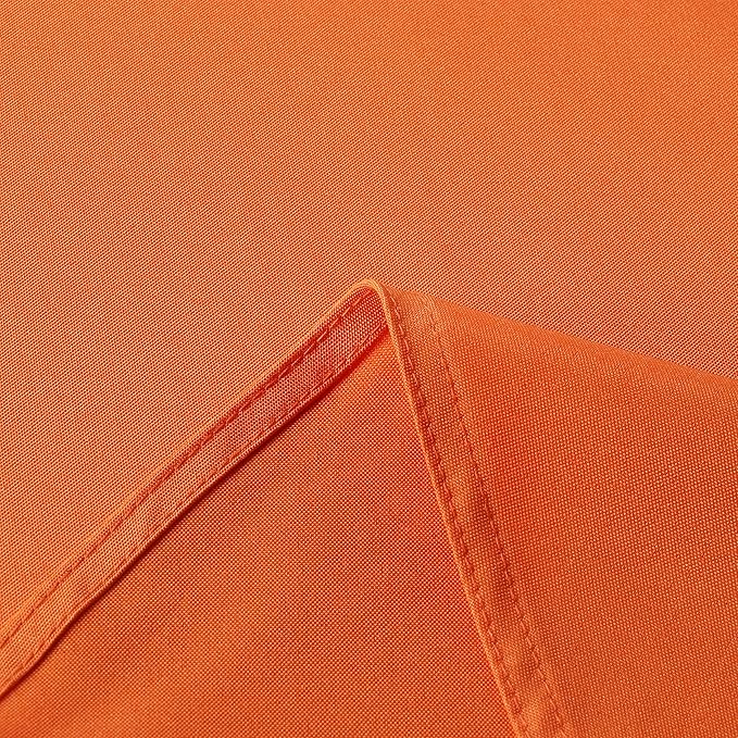 sancua Round Tablecloth - 108 Inch - Water Resistant Spill Proof Washable Polyester Table Cloth Decorative Fabric Table Cover for Dining Tables, Buffet Parties and Camping, Orange