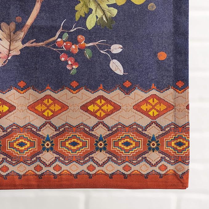 Maison d' Hermine Table Runner 100% Cotton Single Layer Table Runners 36 inches Long for Thanksgiving Christmas Decorations Home Kitchen Dining Party Wedding (Kelim - Infinity, 14.5" x 36")