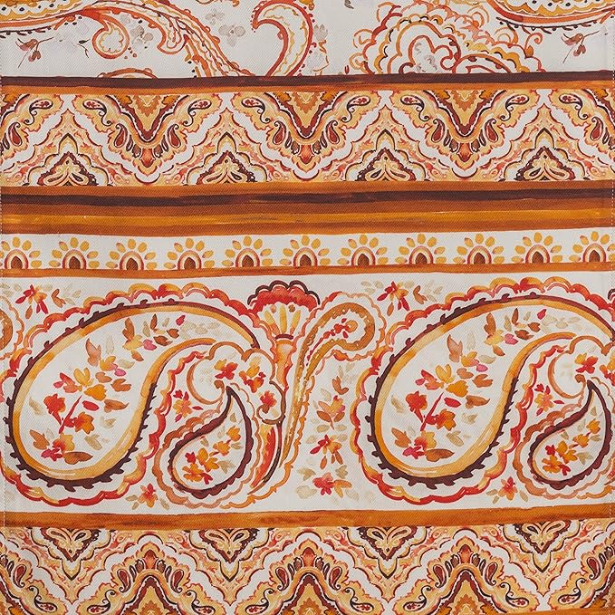 Maison d' Hermine Table Runner 100% Cotton Single Layer Table Runners 90 inches Long for Thanksgiving Christmas Decorations Home Kitchen Dining Party Wedding (Palatial Paisley, 14.5" x 90")